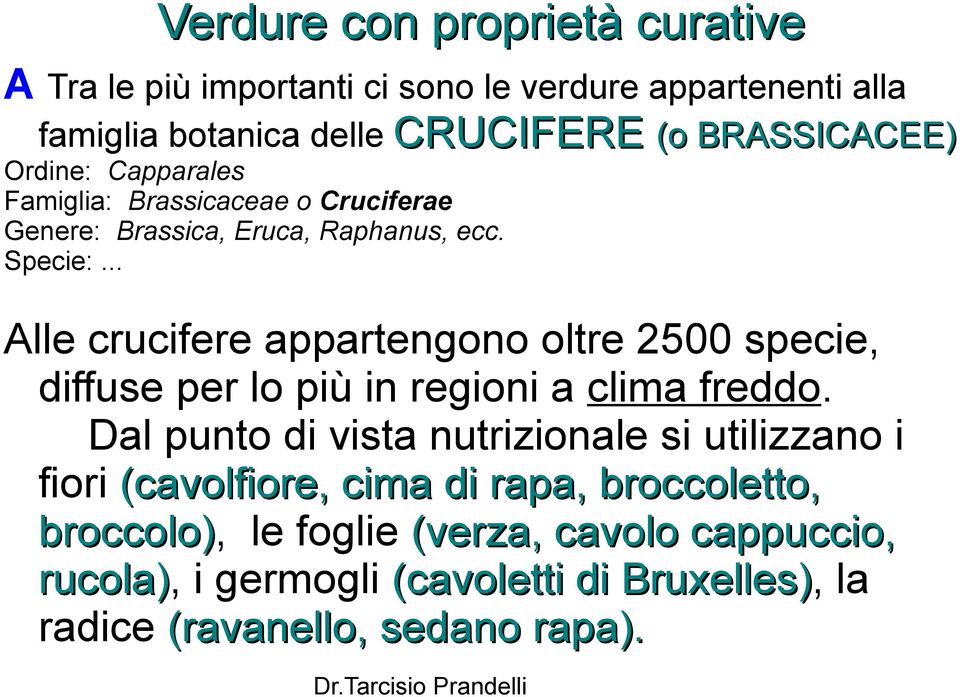 .. Alle crucifere appartengono oltre 2500 specie, diffuse per lo più in regioni a clima freddo.