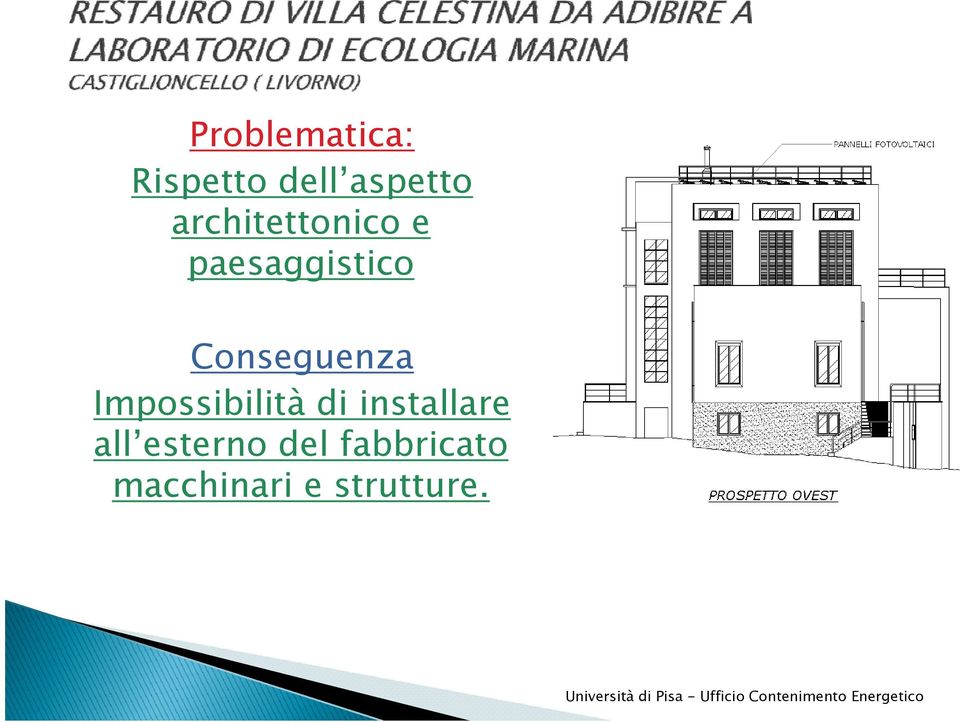 Conseguenza Impossibilità di installare