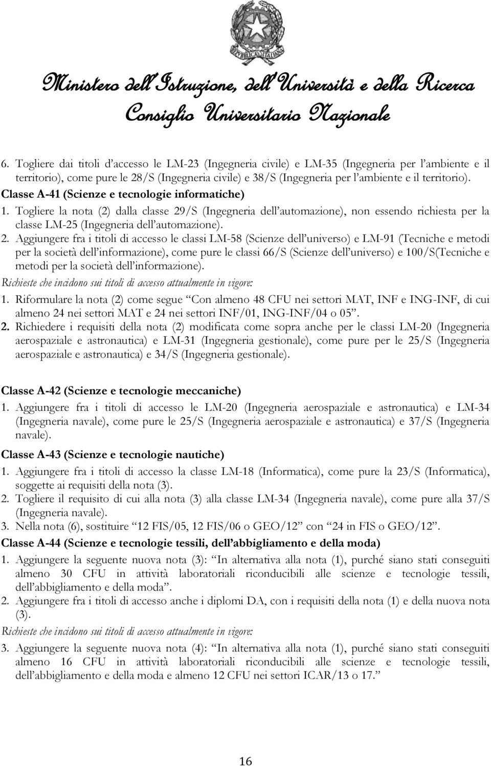 Togliere la nota (2) dalla classe 29