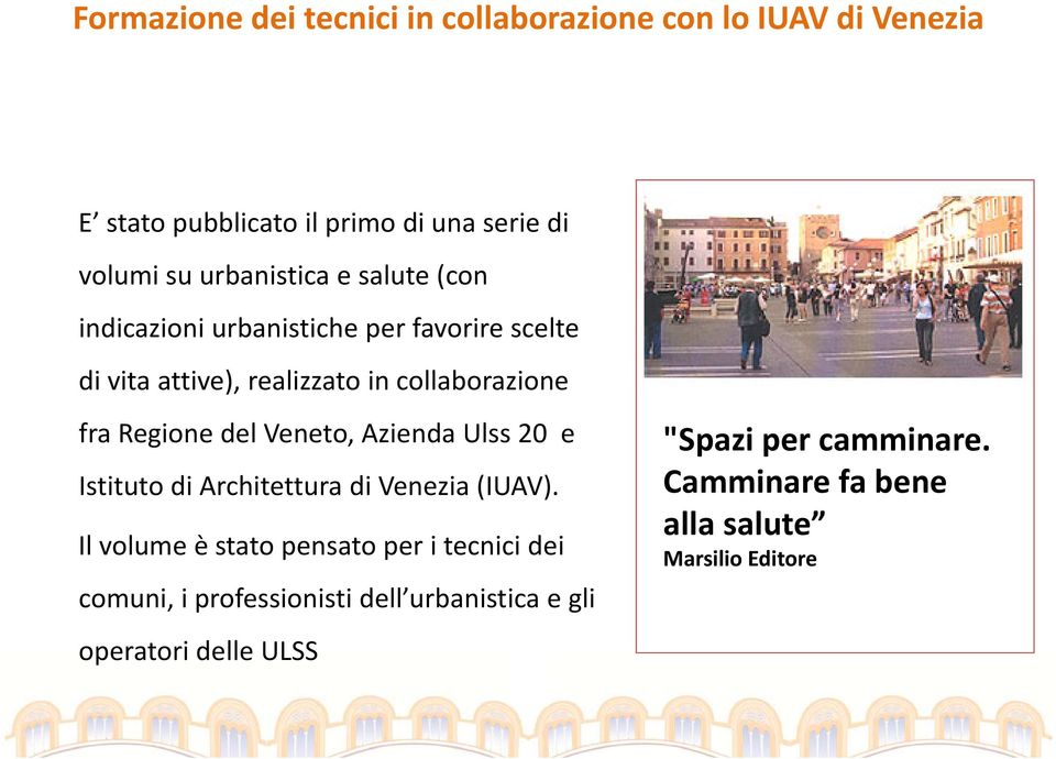 Regione del Veneto, Azienda Ulss 20 e Istituto di Architettura di Venezia (IUAV).