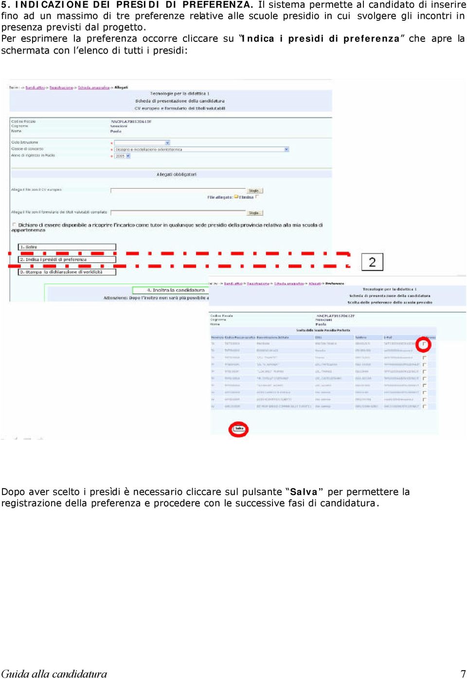 incontri in presenza previsti dal progetto.