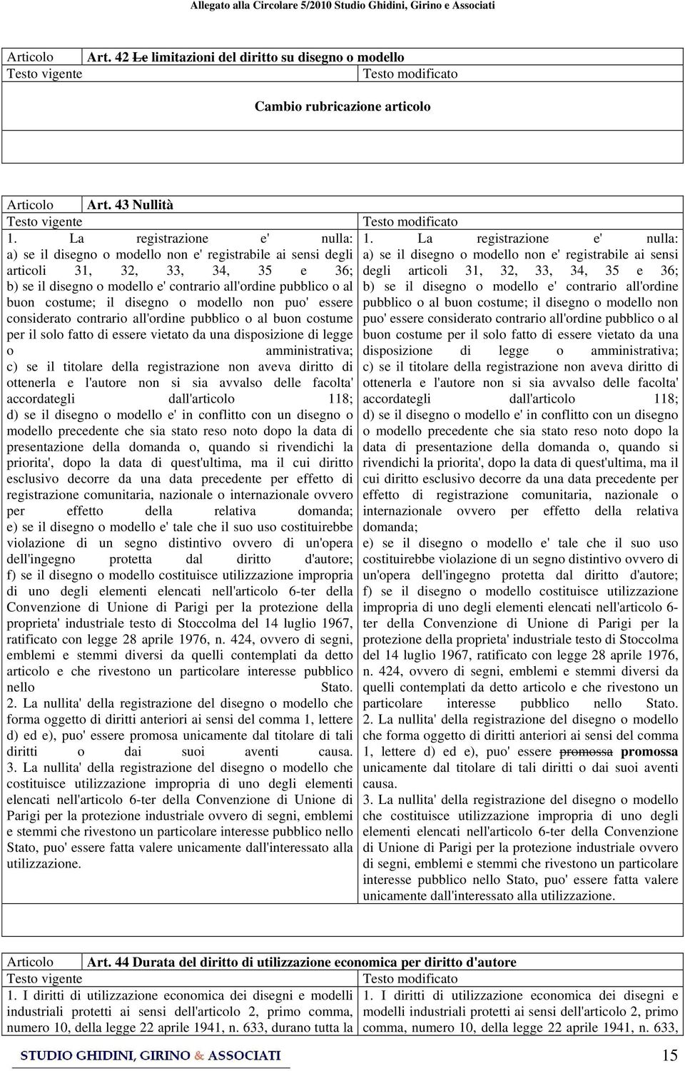 32, 33, 34, 35 e 36; b) se il disegno o modello e' contrario all'ordine pubblico o al b) se il disegno o modello e' contrario all'ordine buon costume; il disegno o modello non puo' essere pubblico o