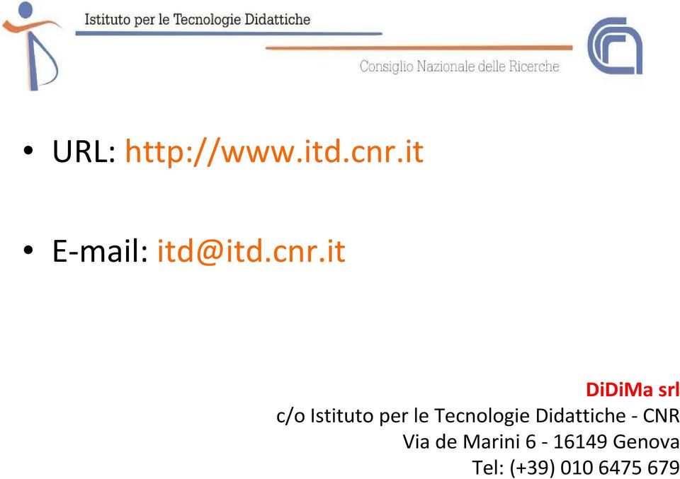 it DiDiMa srl c/o Istituto per le