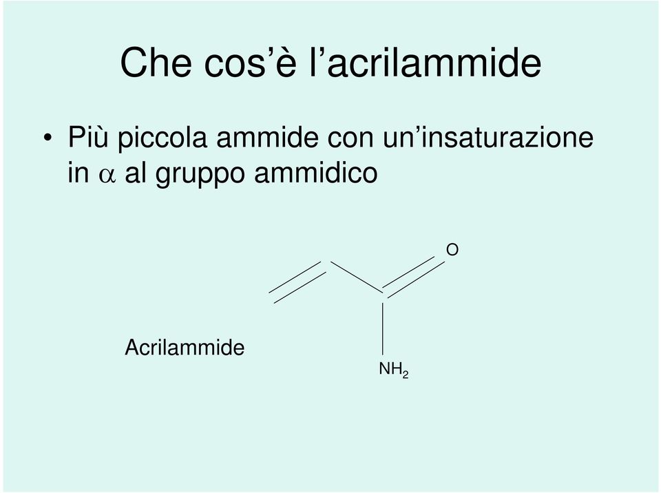 insaturazione in α al