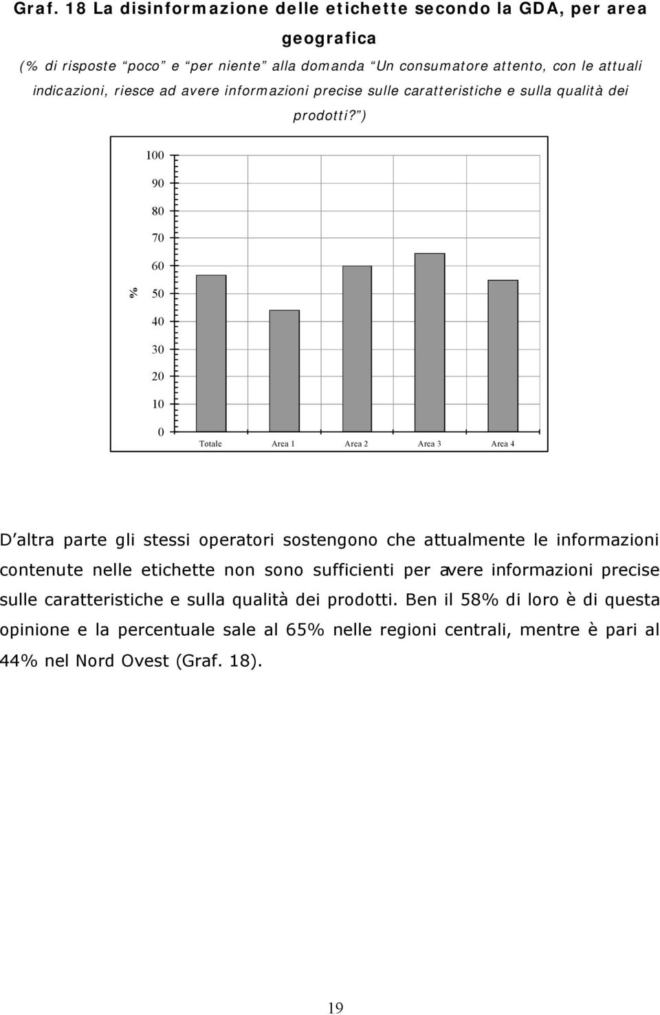 ) 7 6 5 4 D altra parte gli stessi operatori sostengono che attualmente le informazioni contenute nelle etichette non sono sufficienti per avere