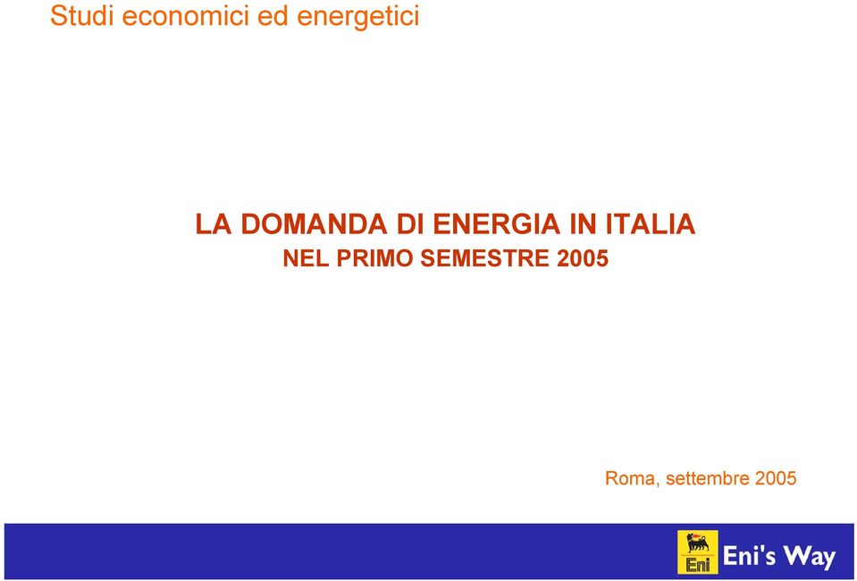 ENERGIA IN ITALIA NEL