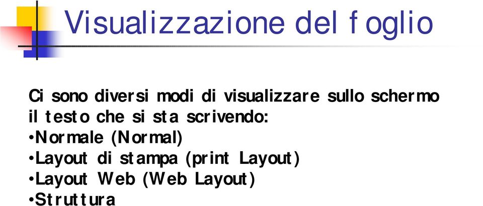 sta scrivendo: Normale (Normal) Layout di