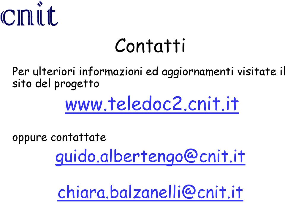 progetto www.teledoc2.cnit.