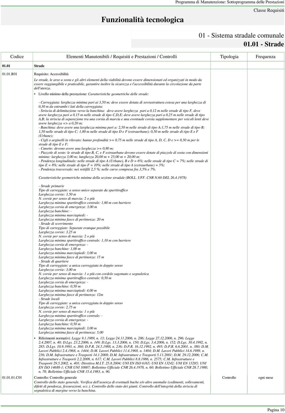 praticabile, garantire inoltre la sicurezza e l'accessibilità durante la circolazione da parte dell'utenza.