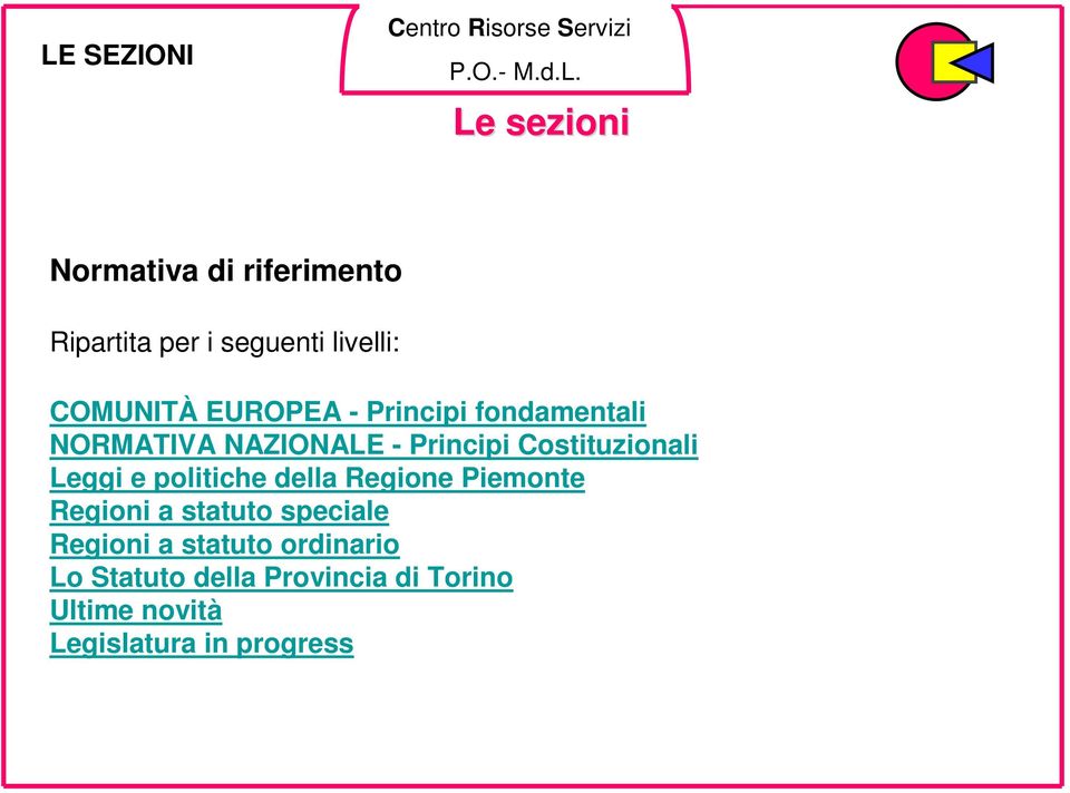 Costituzionali Leggi e politiche della Regione Piemonte Regioni a statuto speciale