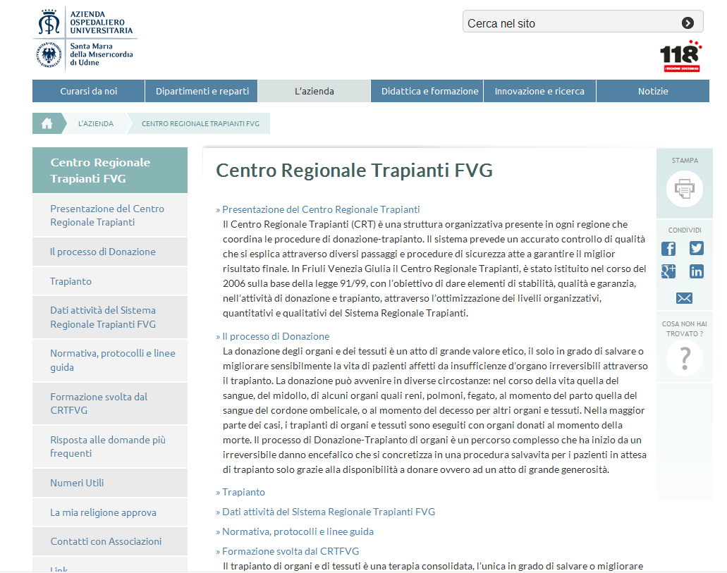 Sito WEB CRT FVG