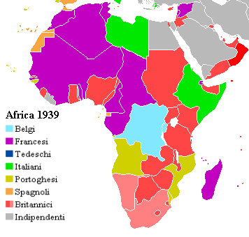 L imperialismo e l Africa Nel 1939 solo
