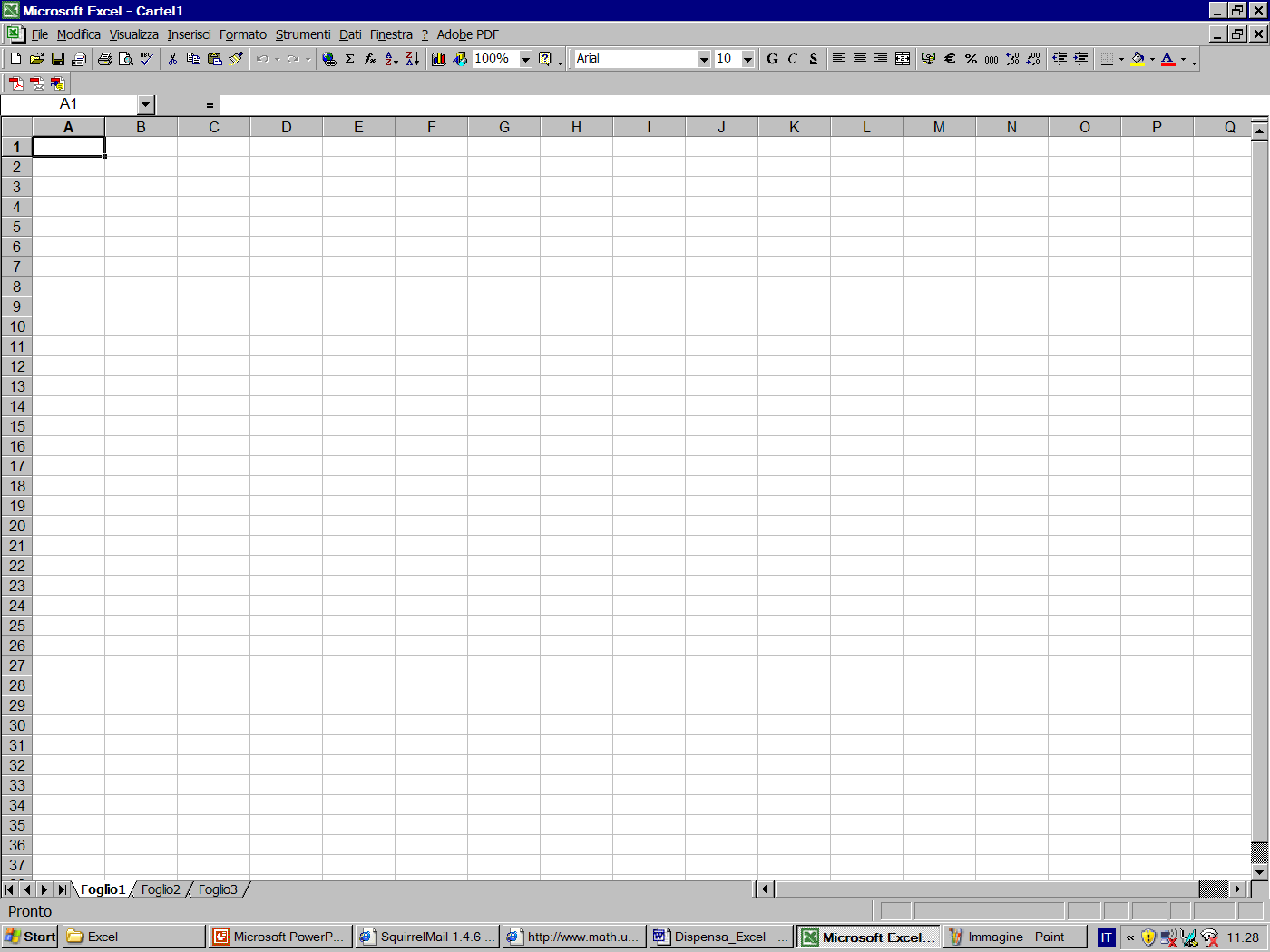 L interfaccia di Excel