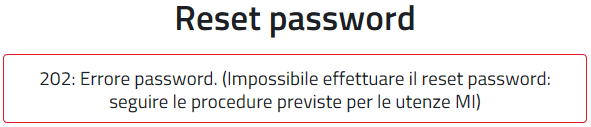 3.2 RECUPERO DELLA PASSWORD È possibile effettuare il recupero della propria password selezionando Password dimenticata? nella pagina di login.
