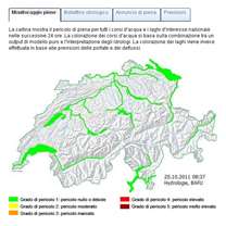 I corsi d acqua sono gestiti sia dal livello federale che dal livello cantonale, ognuno elabora il livello di allerta per