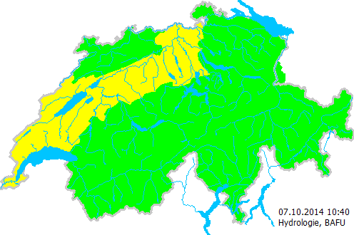 Sui corsi d acqua cantonali gli «uffici dei corsi d acqua» valutano il livello di allerta per tratti e per zone omogenee con