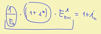 Riscriviamo quindi l equazione: scrivendo E in luogo di Epsilon poiché se assumiamo che i prezzi siano fissi allora tasso di cambio nominale e reale sono uguali, e scriviamo i in luogo di r per lo