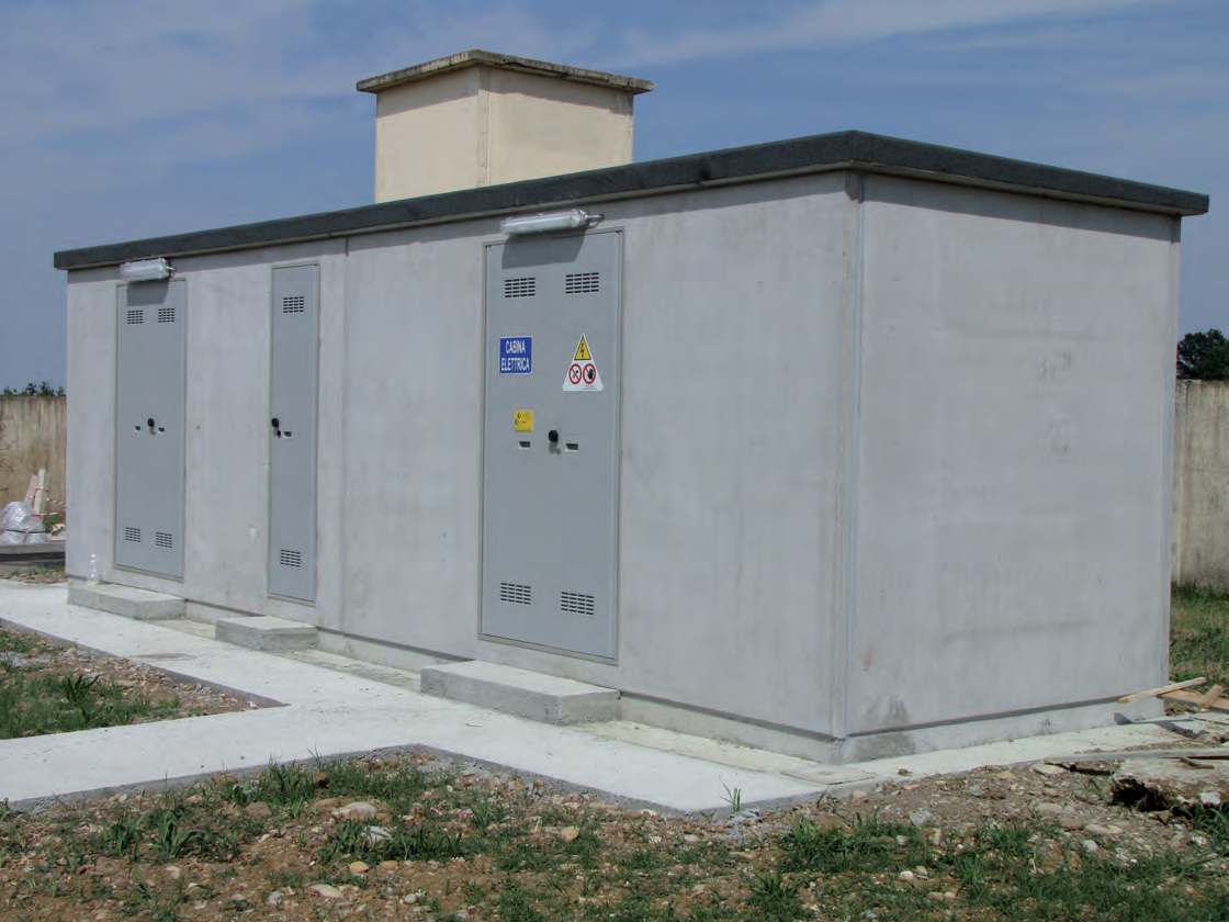 BRE.BE.MI - Cabina a tre locali da m. 4,00 x 4,00 + 4,00 x 1,20 + 4,00 x 4,00 h. m. 2,50 - sp. cm.