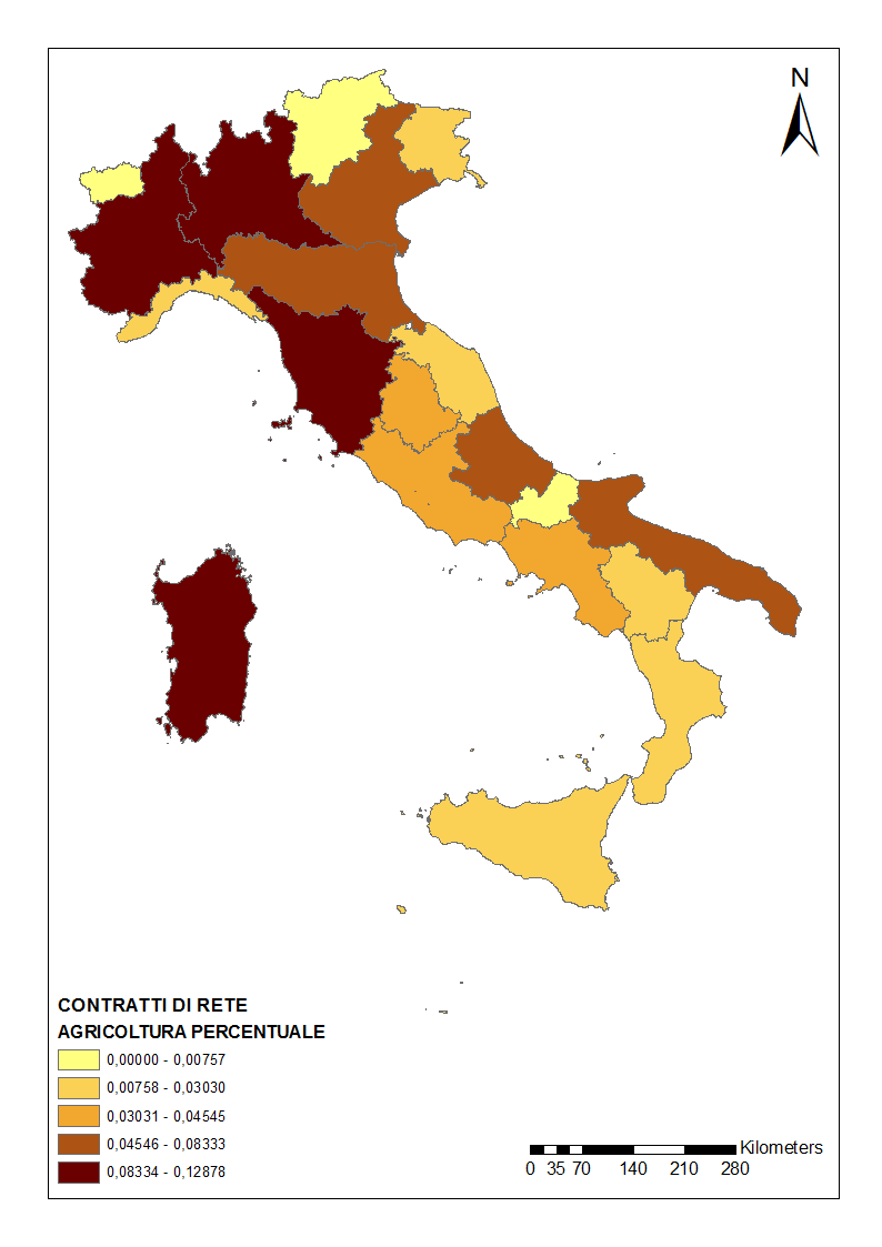 Diffusione dei contratti di rete in ambito