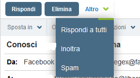 Utilizzo base della posta elettronica: Inoltrare un messaggio il comando Inoltra permette di inoltrare il messaggio ricevuto così come si presenta ad un altro indirizzo che dobbiamo però aggiungere