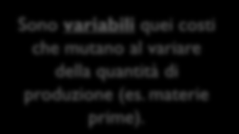 La soglia tecnica indica il numero minimo di unità (B.E.P. break even point) che è necessario produrre al fine di coprire interamente i costi operativi sostenuti dall impresa.