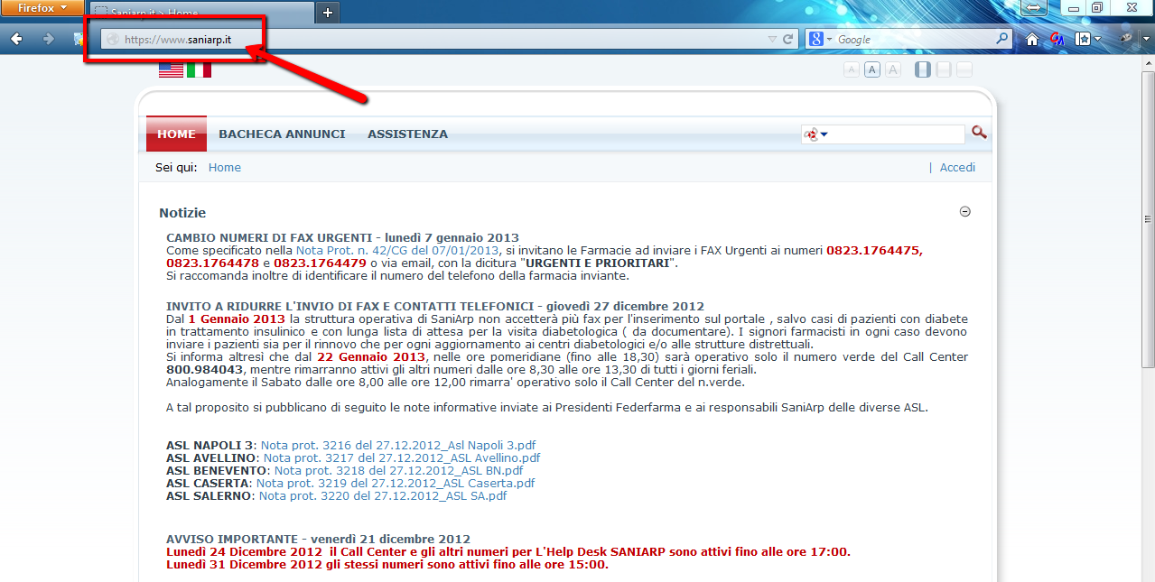 PROCEDURA P.H.T.: EROGAZIONE IN D.P.C. 3 ACCESSO AL SISTEMA SANIARP Il sistema SANIARP si basa su una piattaforma web accessibile attraverso tutti i più comuni