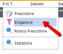 PROCEDURA P.H.T.: EROGAZIONE IN D.P.C. 7 ACCESSO AI DATI DEL PAZIENTE Gli utenti abilitati all erogazione dei farmaci in dpc, una volta entrati nell area operativa del portale SANIARP vedranno