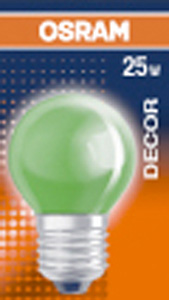 CLASSIC P VERDE 25W E27 * risparmio rispetto alle lampade CLASSIC P VERDE 25W E27 N d'articolo / EAN 7042.