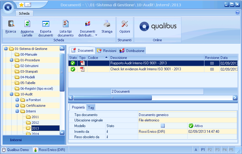 Emissione e distribuzione del rapporto (metodo alternativo) In alternativa è possibile Inserire il file del