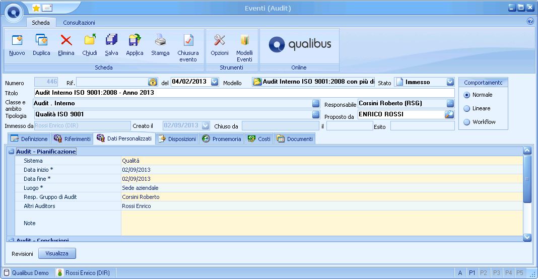 Programmazione dell audit 3.