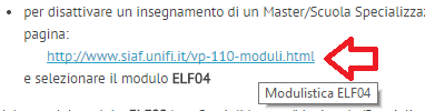 c) Premere il tasto Invia modulo PDF a Staff Moodle. Il modulo sarà inoltrato, tramite posta elettronica, a SIAF.