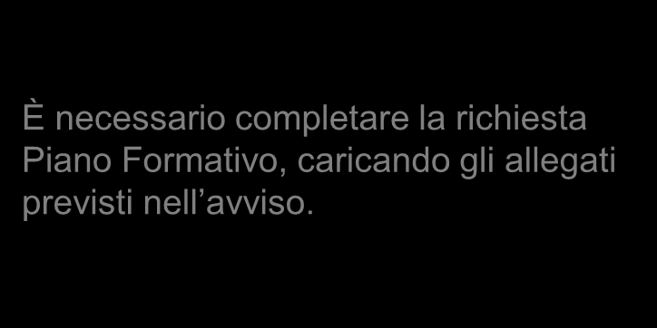 La presentazione corretta del Piano Formativo viene segnalata. Una volta salvato il formulario: 1.