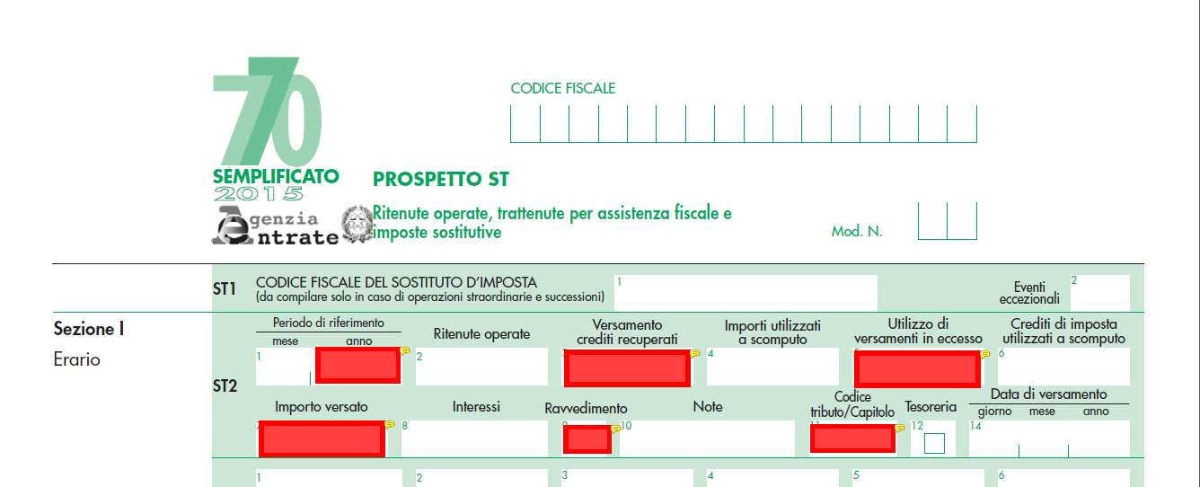 QUADRO ST SEZIONE I -