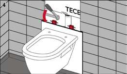 A fine regolazione avvitare nuovamente. Per procedere con la regolazione in altezza, il sanitario WC deve già essere montato e regolato.