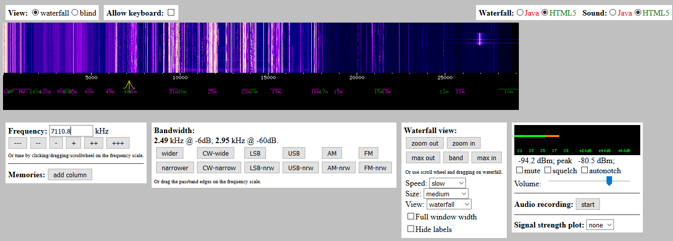 WebSDR http://websdr.