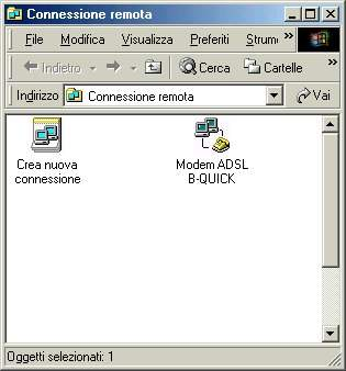 6. Proprietà Connessione - Windows 98/ME All interno dell Accesso Remoto (Risorse del computer / Accesso Remoto) è possibile accedere alle Proprietà della Connessione selezionando l icona con il
