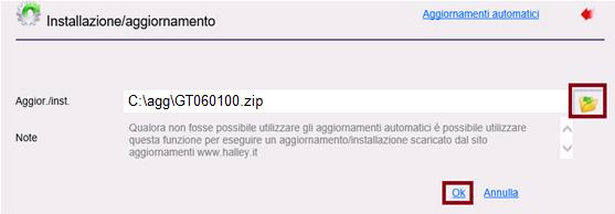 Come eseguire gli aggiornamenti manualmente dal client Se si ha la necessità di effettuare degli aggiornamenti di versioni test o scaglionati, è possibile aggiornare il server direttamente da un