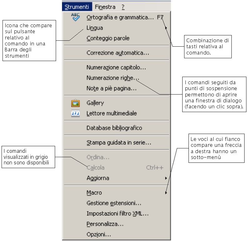 strumenti/standard sono attivi i pulsanti interruttore Modifica file, Controllo automatico, Navigatore e Caratteri non stampabili; pulsante con menù a fianco del pulsante compare