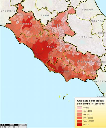 Fonte Dati ISTAT al 31/12/2014 In generale come si può riscontrare dalle rappresentazioni cartografiche sottostanti i comuni più popolati con una densità abitativa più