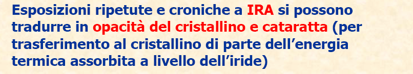 Lo spettro d azione B(λ) 300 700 nm 0, 1 ( λ) 1 0,01 Spet t r o d'az i one per l 'occhi o al l a LUCE BLU B λ è definito come ponderazione spettrale che tiene conto della dipendenza dalla lunghezza d