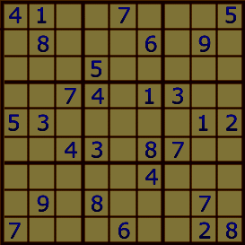 Sudoku: descrizione del gioco Il sudoku è composto da una griglia di 9 9 quadrati costituita a sua volta da nove regioni di 3 3.