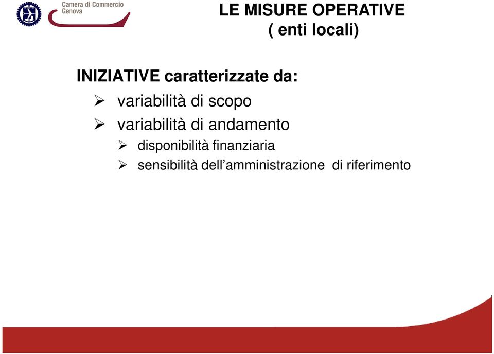 variabilità di andamento disponibilità