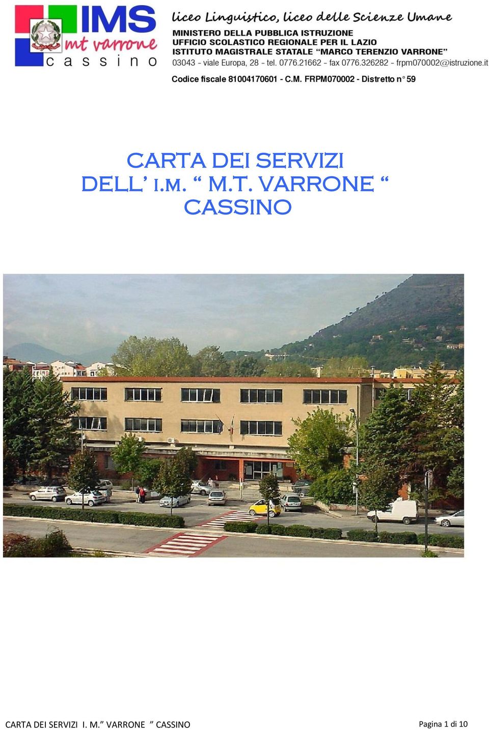 VARRONE CASSINO CARTA DEI