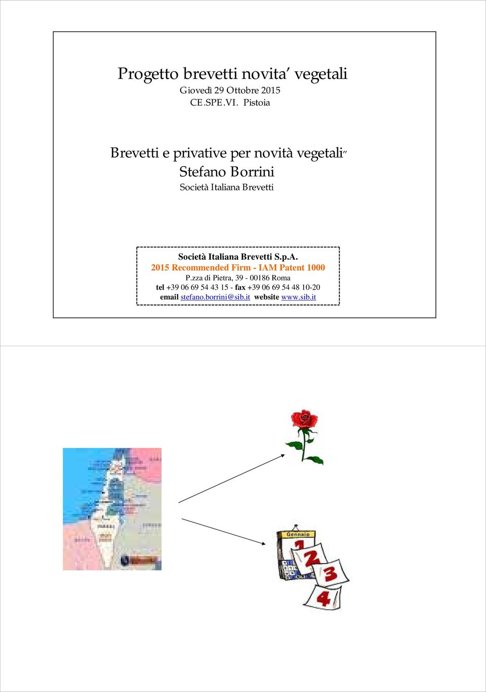 Società Italiana Brevetti S.p.A. 2015 Recommended Firm - IAM Patent 1000 P.