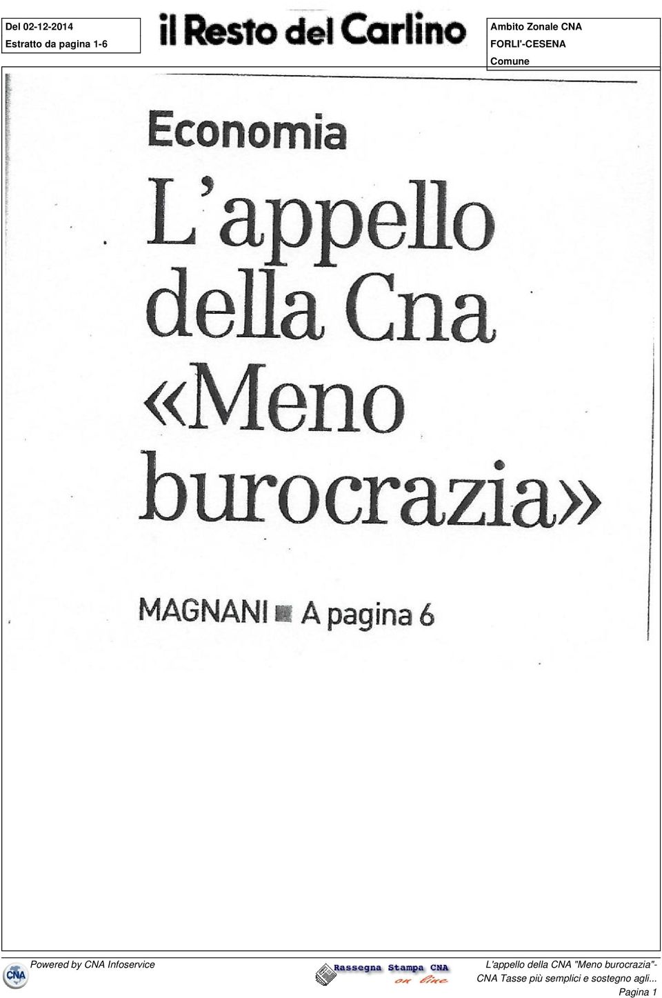 della CNA "Meno burocrazia"-