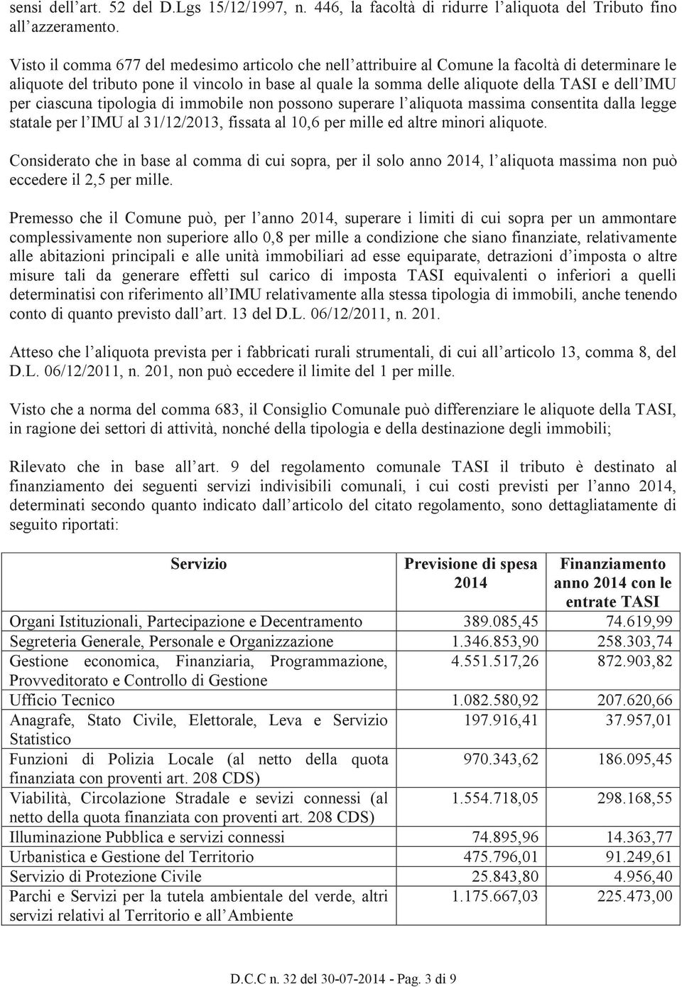 per ciascuna tipologia di immobile non possono superare l aliquota massima consentita dalla legge statale per l IMU al 31/12/2013, fissata al 10,6 per mille ed altre minori aliquote.