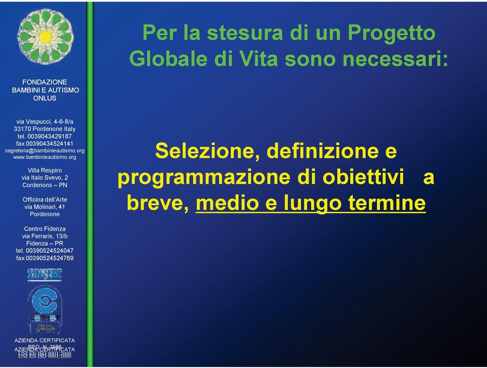 definizione e programmazione di