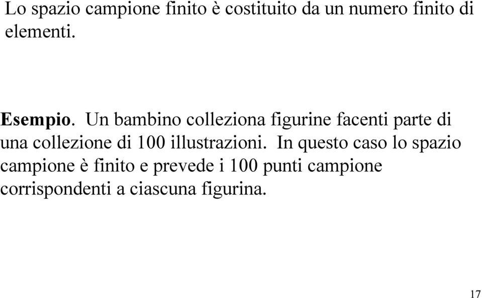 Un bambino colleziona figurine facenti parte di una collezione di 100