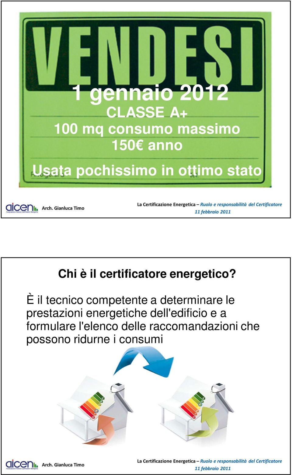 È il tecnico competente a determinare le prestazioni energetiche