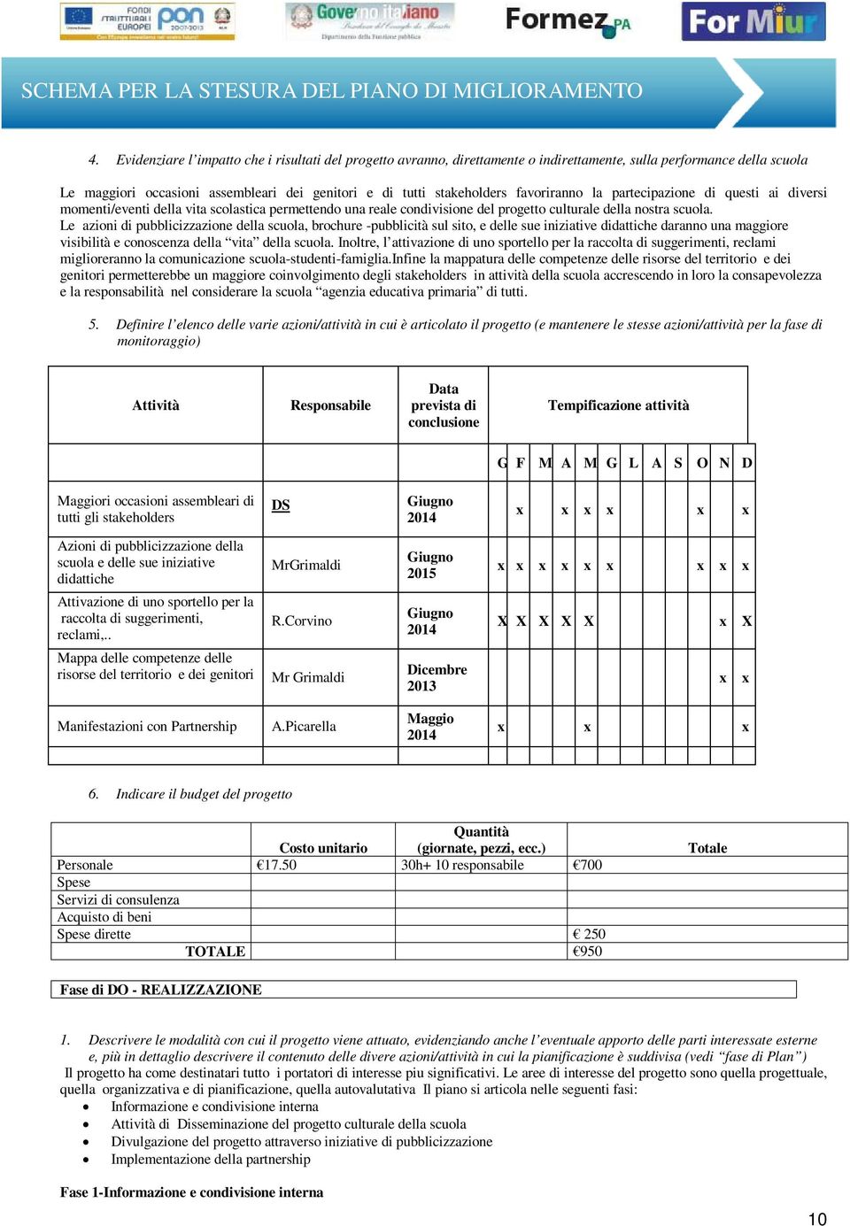 Le azioni di pubblicizzazione della scuola, brochure -pubblicità sul sito, e delle sue iniziative didattiche daranno una maggiore visibilità e conoscenza della vita della scuola.